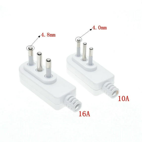 FOR 3 Pin Power Electrical Type L Rewireable CE 10A/16A 250V with Insulation Pin Standard Grounding White