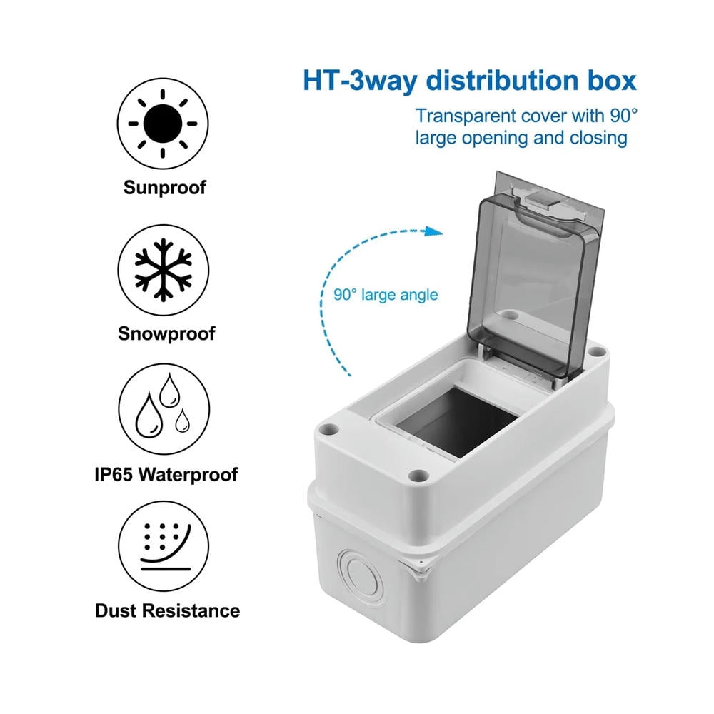 FOR 3 Way Distribution Protection Box Waterproof Transparent Cover 3 ...