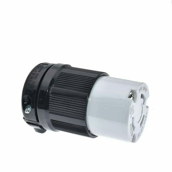 FOR 30 Amp 125 Volt L5-30R 2P 3W Locking Connector Industrial Grade Grounding Black-White