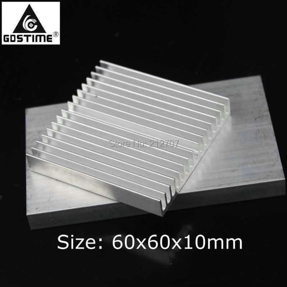FOR 30PCS 60x60x10mm Aluminum HeatSink Radiator Heat Sink for Chip IC LED Cooling