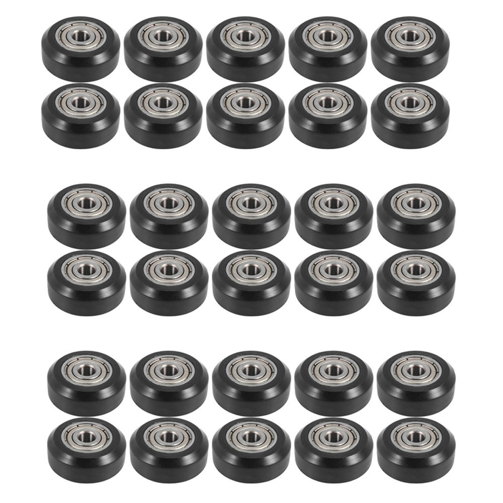 TUZUK Set 10 Pulegge In Plastica Con Cuscinetto Per Stampante 3D - Ruota Folle Diametro 24mm - Per Ender 3, CR-10