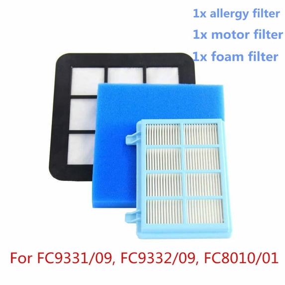 FOR 3pcs Replacement Washable Motor Foam Filter For Power Pro FC9331/09FC9332/09 FC8010/01 Vacuum Cleaner Parts