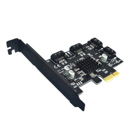 FOR 4 Ports SATA 6Gbps PCI Express Controller Card PCI-e to SATA III Adapter/converter with Heat Sink Expansion Adapter Board for PC