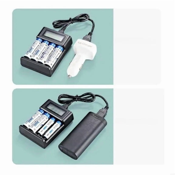 FOR 4 Slot AA LR03 for NiMh Rechargeable with LCD Display Intelligent