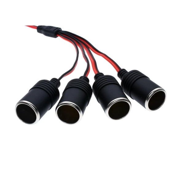 FOR 4 in 1 Car Splitter Female Power Connector Auto Cable Input 12V 24V