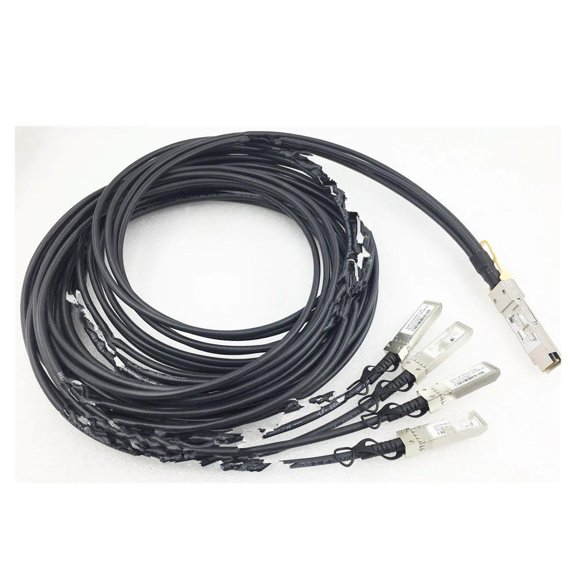 FOR 40G + DAC TO 4x10G SFP+ 5M Passive Direct Attach Twinax Copper Breakout Cable 26AWG PVC Compatibe with 1pcs