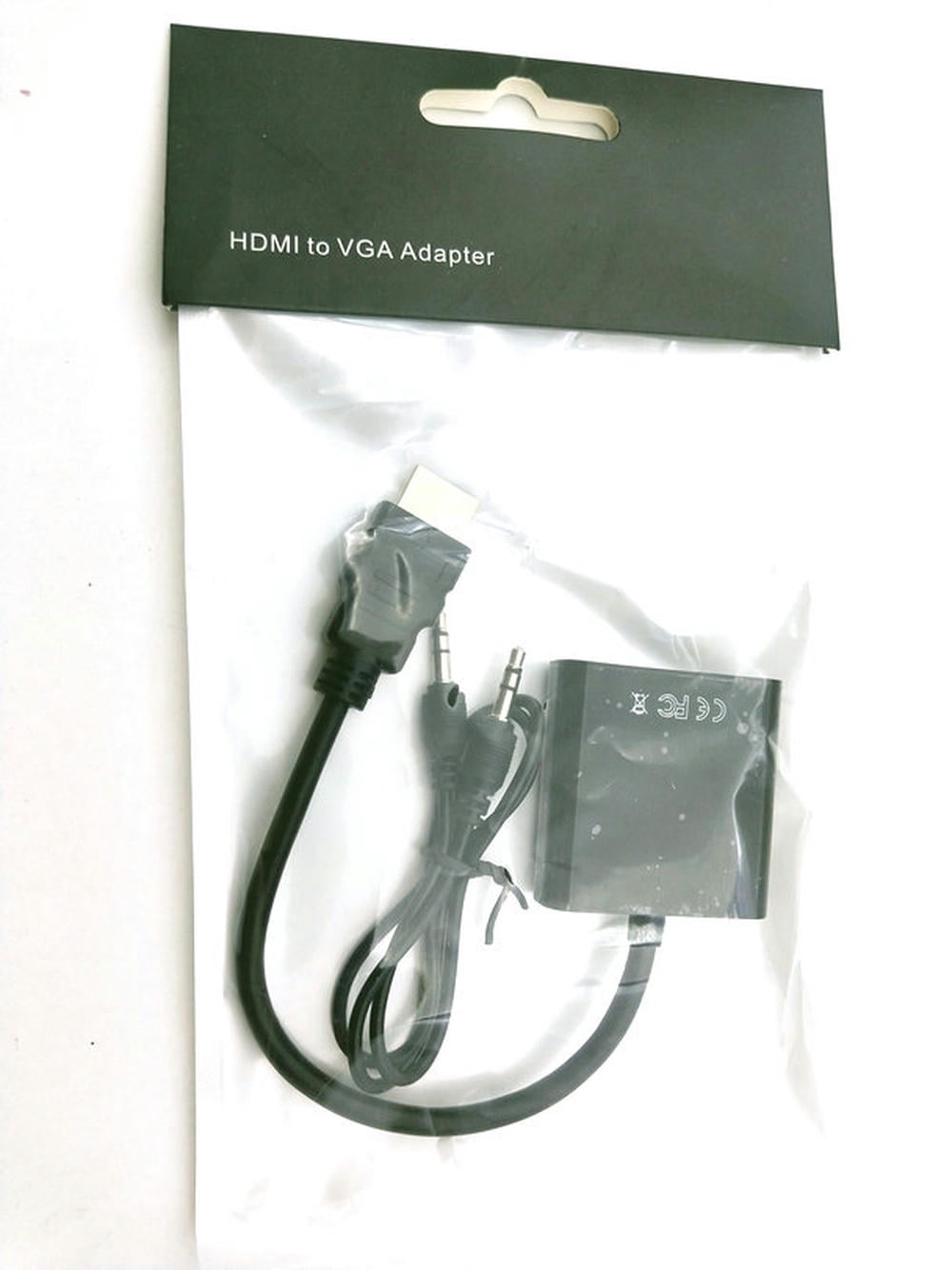 FOR 40pcs KEBIDU HDMI-compatible to VGA Cable Converter with Audio Cable for PC Laptop HDTV