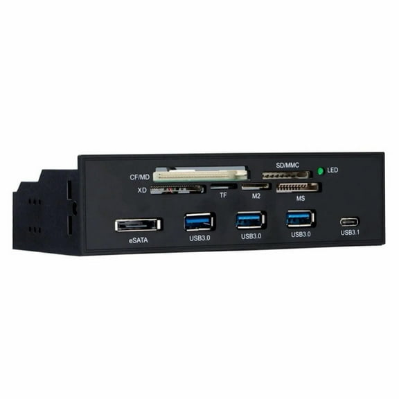 FOR 5.25 inchs Drive bay Multifunction Internal Card Reader USB eSATA Dashboard PC Front Panel USB3.1 M2 MSO SD MS XD 64G CF Card