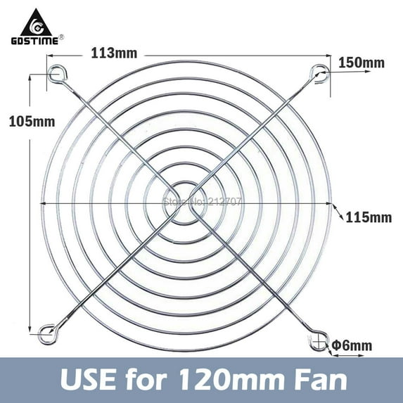 FOR 5 Pieces CPU Fan Grill for Cooling Fan 120mm 12cm Fan Protector Finger Guard Computer Fan Accessories