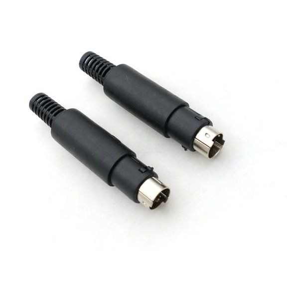 FOR 50PCS Mini 3 Pin DIN Male Plug With Plastic Handle Soldering cables DIY