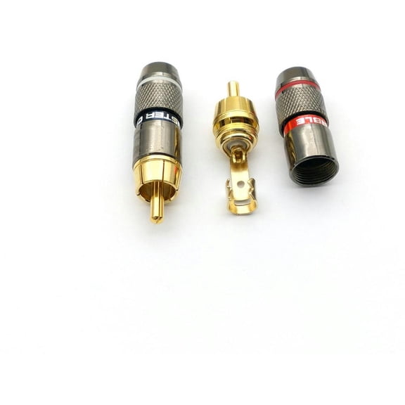 FOR 50pcs Copper RCA Plug soldering Audio Video connector