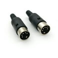 thumbnail image 1 of FOR 50pcs DIN male Plug Cable Connector 5 Pin with Plastic Handle, 1 of 1