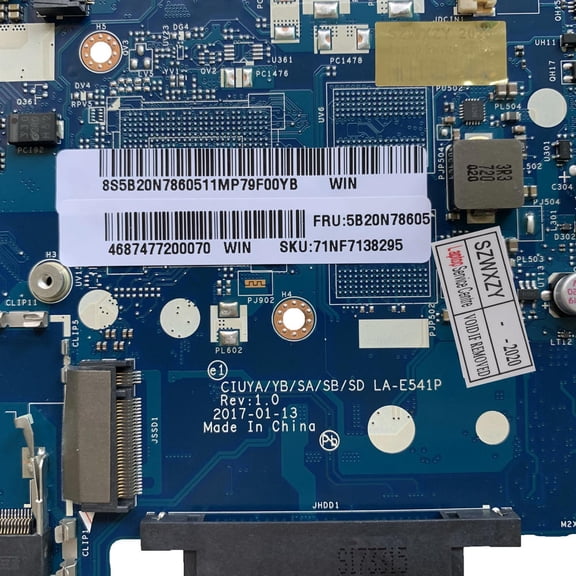 FOR 520S-14IKB Laptop Motherboard LA-E541P 5B20N78605 SR342 i5-7200U