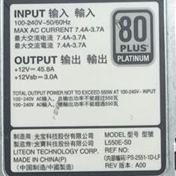 FOR 550W Power Supply L550E-S0 0M95X4 0RYMG6 for R320 R420 Server Switching Power Supply Module