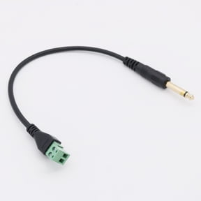 FOR 6.35mm 1/4 Mono TS 2-Pole Male Plug To 2 Pin AV Screw Video Shield Balun Terminal Plug Connector Solderless Block Adapter Cable