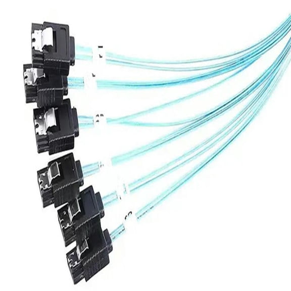 FOR 6 Ports SATA 7p to 6 Ports SATA 90 Degree Right Angle Cable for Servers
