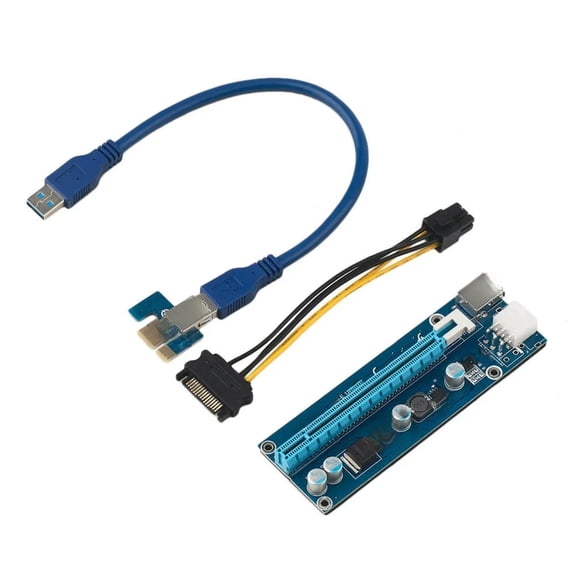 FOR 60cm Super stable PCI-E PCI E Express 1x to 16x graphics Card Adapter VER006 For BTC Miner Machine