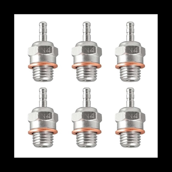 FOR 6Pcs Glow Plug N4 Hot Spark Nitro Engine Parts Replace OS 8 for 1/8 1/10 RC Car Truck