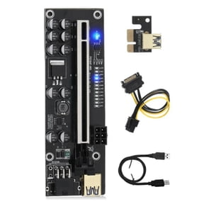 FOR 6Pcs V011pro PCIE Riser PCI Express 1X To 16X GPU Riser Card USB 3.0 Extension Cable 10 Solid Capacitors For BTC Miner