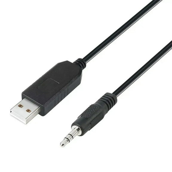 FOR 6ft FTDI USB TTL to 3.5mm 3.3V Adapter Cable FT232RL Chip Audio Jack TX RX Signal 10 8 7 XP (6 Feet, Black)