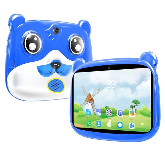 FOR 7.1 Inch Children's Tablet PC 12GB+512GB 1400X3200 Smart Tablet PC Support Fingerprint Face Unlock Blue UK Plug