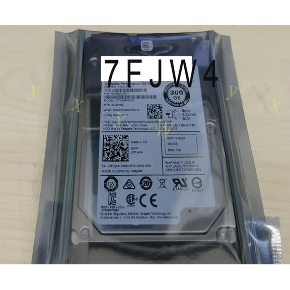 FOR 7FJW4 0 7FJW4 300GB SAS 2.5 15K 12Gbps R420 R620 R720 T320 T420 R630 R730 R810 T610 T71