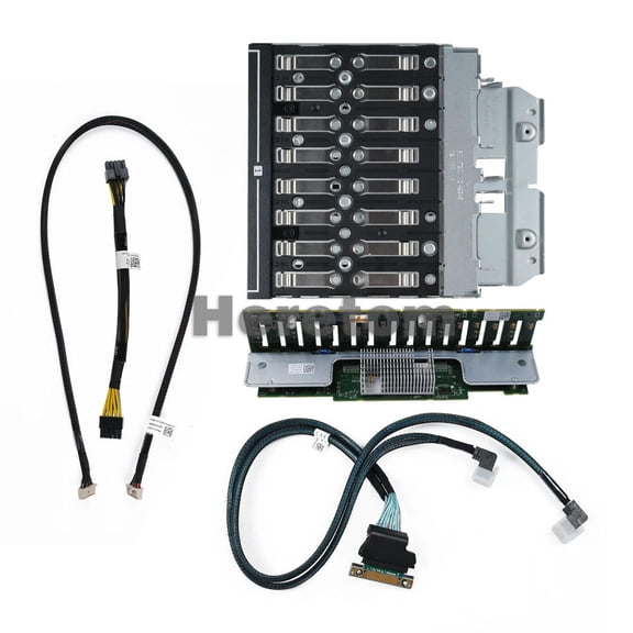 FOR 8 Bay 2.5inch HDD to 16 Bay HDD Backplane Cage Upgrade Kit For R730 R830 P51CF 8TGM0 08TGM0