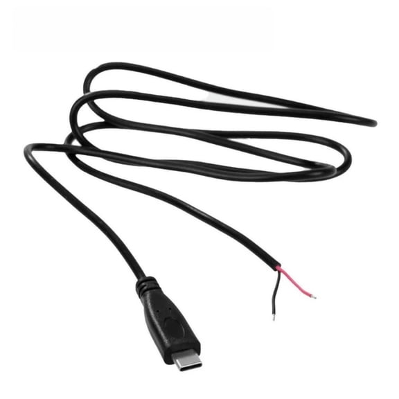 FOR 90 Degree/Straight Head USB Type C to 2 Pin Bare Wire Open End Power Cord, USB Type C Male Female Plug Pigtail Extension Cable