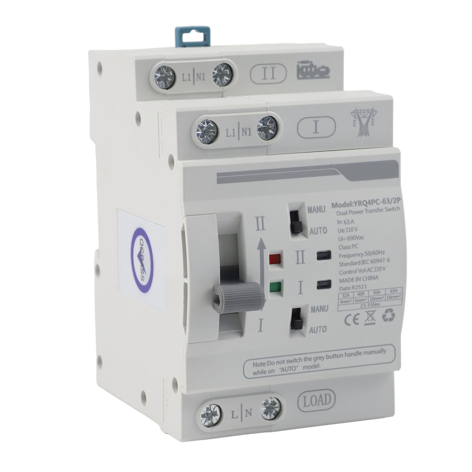 FOR ATS Dual Automatic Power Transfer Switch 110V Uninterruptible Power Supply