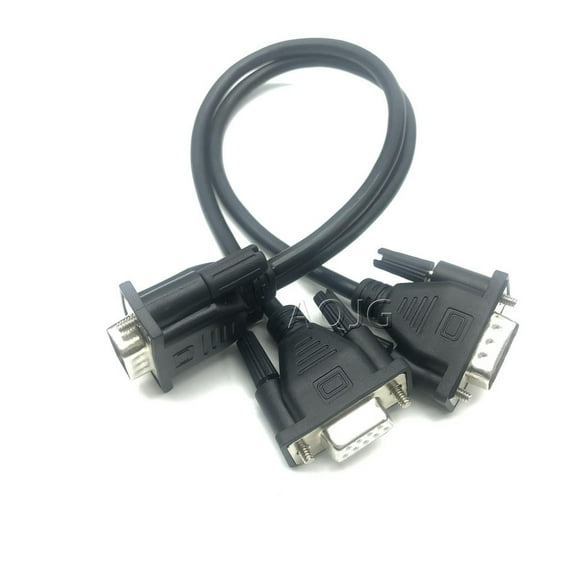 FOR All Copper Shielded DB9 9pin 1 male to 2 female Splitter Cord RS232 COM Port Cable For POS terminal scanner equipment