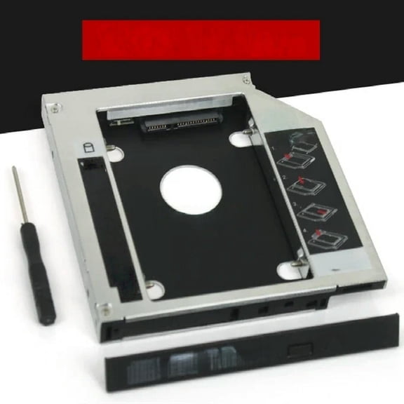 FOR Aluminum 2nd HDD Caddy 12.7mm SATA 3.0 for 2.5'' SSD Case HDD Enclosure for T420 T430 T520 T530 DVD-ROM