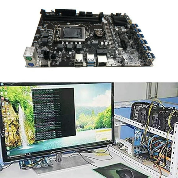FOR B250C BTC Mining Motherboard With 2XSATA Cable 12XPCIE To USB3.0 Graphics Card Slot LGA1151 Support DDR4 RAM Motherboard