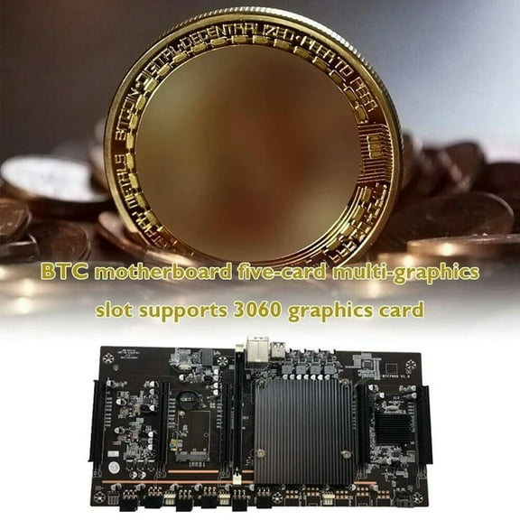 FOR BTC Mining Motherboard X79 H61 5X PCI-E 8X LGA 2011 DDR3 Support 3060 3080 Graphics Card With E5 2620 CPU For BTC