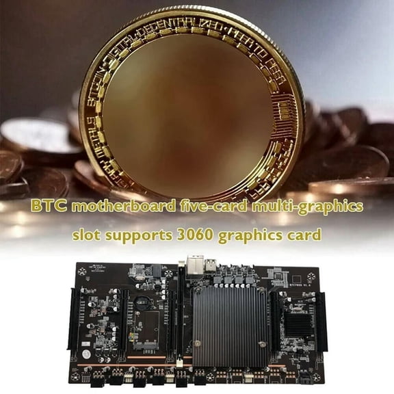 FOR BTCX79 H61 Mining Motherboard With E5 2603 V2 CPU+Fan+Switch Cable DDR3 Support 3060 3070 3080 Graphics Card For BTC