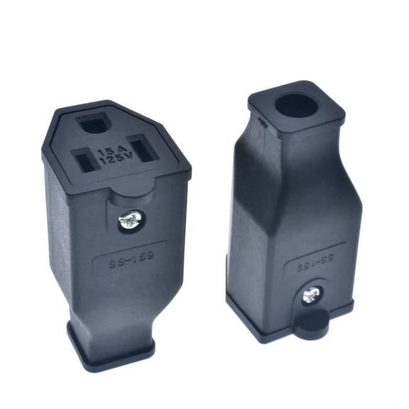 FOR Black 125v 15a L5-15P L5-15R US Female Male Connector USA Power Outlet Wiring Electrical Receptacle