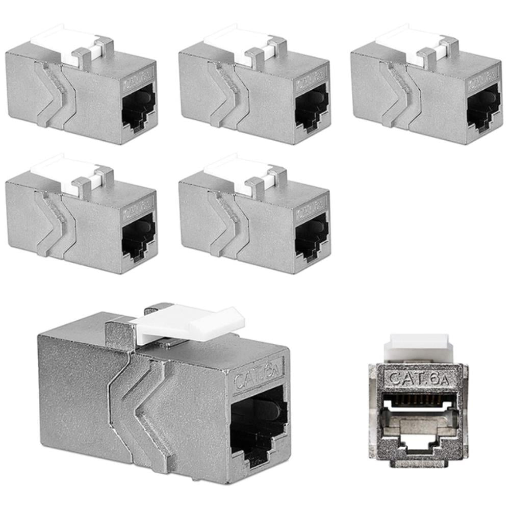 FOR CAT6A Network Cable Coupler (Pack of 6) CAT6A Shielded Module