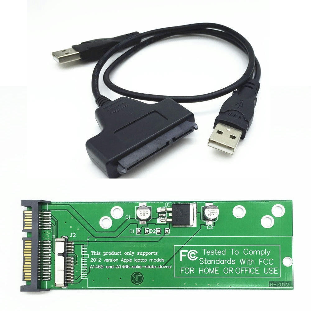 FOR Card 6+12pin mini SATA SSD to 22pin SATA +USB SATA cable for 2010/ 2011 air A1370 A1369 ssd