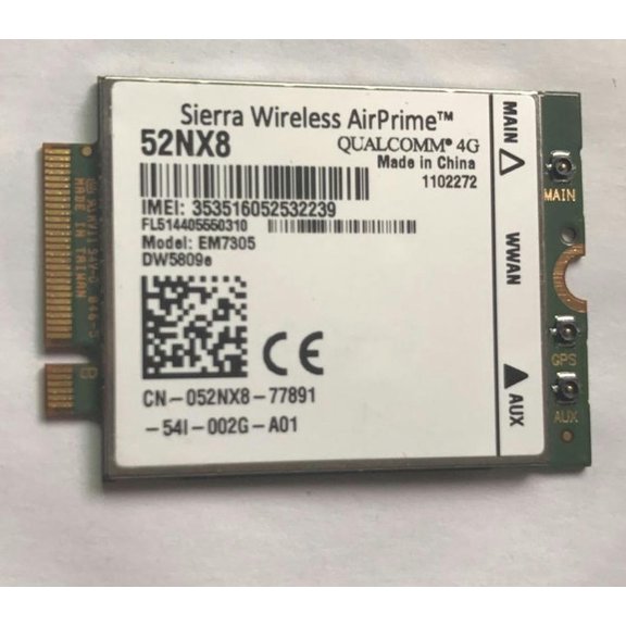 FOR Card for DW5809e K2W44 for Sierra Airprime EM7305 M.2 4G 100M LTE Module E7450 E7250 E5550 E5450