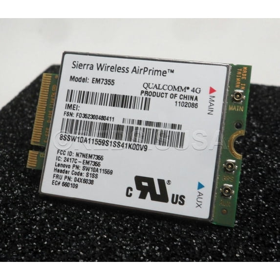 FOR Card for X1 , SIE, Mdl EM7355 gobi5000 gobi 5000 M.2 3FF 04X6038 04w3801