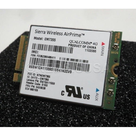 FOR Card for X1 , SIE, Mdl EM7355 gobi5000 gobi 5000 M.2 3FF 04X6038 04w3801