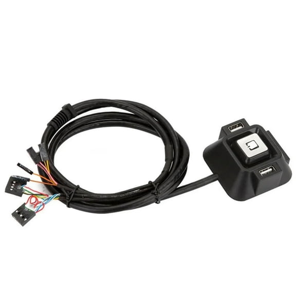 FOR Computer PC Case Power Supply on/off Reset Button Switch with Double USB and Double Audio 1.2m Length Cable