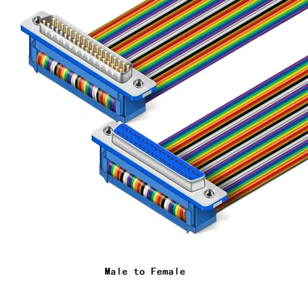 FOR DIDC DB37 Ribbon Cable DIDC-37P Male Female Flat DR37P COM ...