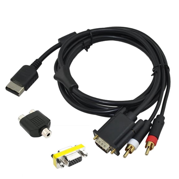 FOR Definition VGA Cable RCA Sound Adapter HD Cable For Video Games Console PAL NTSC