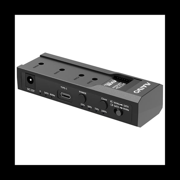 FOR Dual Bay M.2 Nvme Case and SATA HDD Docking Station Type C Docking Station 3.5Quot, Clone Duplicator US Plug