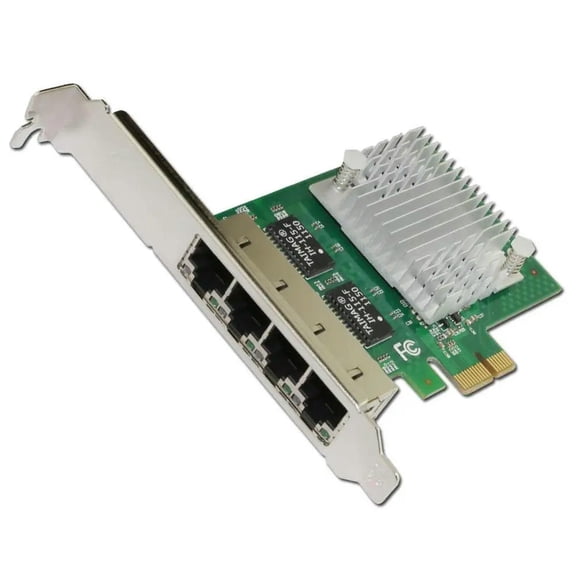 FOR E350T4 PCI-E X1 Quad Port 10/100/1000Mbps Ethernet Network Card Server Adapter LAN I350-T4 NIC