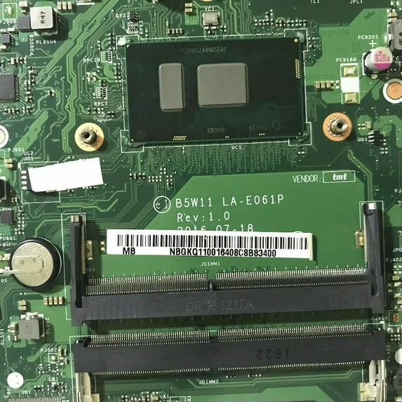FOR ES1-572 Series Laptop Motherboard i3-7100U 2.4ghz NBGKQ11001 B5W11 LA-E061P
