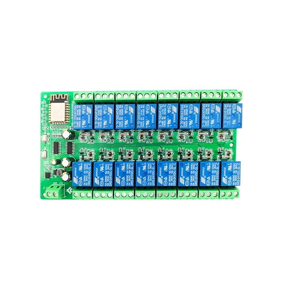 FOR ESP8266 16 Channel Relay Module ESP-12F Development Board Power, 16 Way Relay Module, Supply Mode 12V