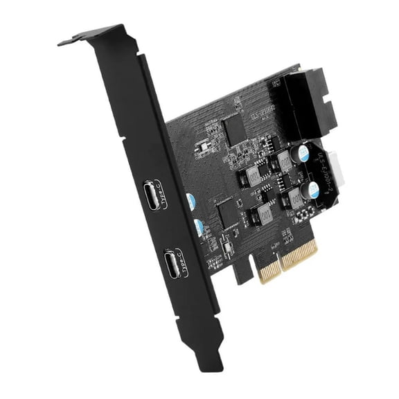 FOR Efficient PCIE Expansion Card 10Gbps - 2 Port Type-C USB3.2 with Built-in Type-E and External USB3.0 19pin