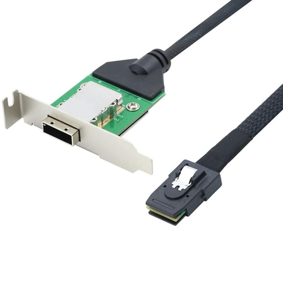 FOR External Mini SAS HD SFF-8088 26P PCBA Female Adapter with Low Profile Bracket to SAS SFF-8087 36P 12Gbps