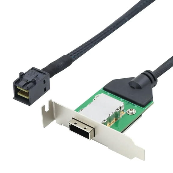 FOR External Mini SAS HD SFF-8088 26P PCBA Female Adapter with Low Profile Bracket to SAS SFF-8643 12Gbps 30AWG cable